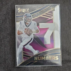 2023 Panini Select CJ Stroud Numbers Rookie Houston Texans #NMB-CST Insert RC - Picture 1 of 4
