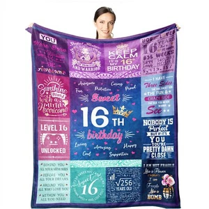 16th Birthday Gifts for Girls - Sweet 16 Gifts for Girls - 16 Year Old 60"X50... - Picture 1 of 8