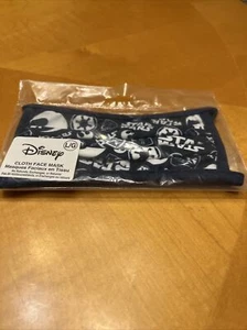 Disney Parks Star Wars Logo Pattern Navy Cloth Face Mask Size Large SEALED - Picture 1 of 1
