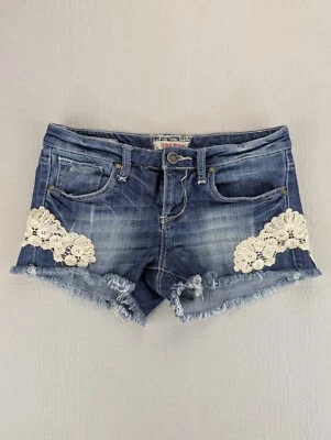Pantalones Cortos de Jean Hot Kiss Cici para Mujer Talla 7 Denim Bordados Y2K Preppy Foto 1 de 4