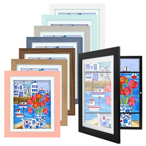 10x12,5 Kinder Kunstrahmen Magnetische Frontöffnung für Kunstwerke Zeichnen Gemälde - Bild 1 von 17