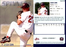 Jessie Corn 2003 Choice Lowell Spinners #16 Card *AutographDen*
