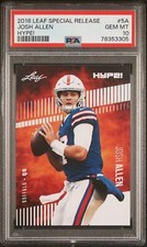 PSA 10 GEM-MT Josh Allen 2018 Leaf Hype #5A Rookie Card
