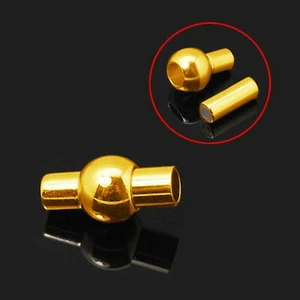 4 Magnetverschluss silber gold 14,5*7,7 mm -3,9mm Magentschließe Metalllegierung - Bild 1 von 4