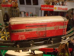 MARX TIN 8 WHEEL MERCH SERVICE #37961 BOX CAR PENNSYLVANIA RR MARLINES TINPLATE - Picture 1 of 3