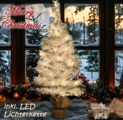 Künstlicher Weihnachtsbaum 92 cm mit LED Beleuchtung Tannenbaum Christbaum Deko - Bild 1 von 4