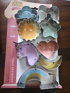 Cookie Cutter Set Eight Pieces Thyme Table Light Weight Durable Stainless Steel - Picture 1 of 3