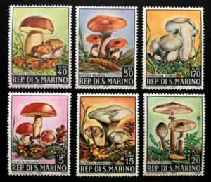 SAN MARINO 1967 MUSHROOMS, PLANTS Sc 665-670 MNH - Picture 1 of 1