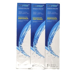 IcePure RWF0500A 3 pack for KitchenAid EDR5RXD1, Whirlpool 4396508 Water Filter - Picture 1 of 4