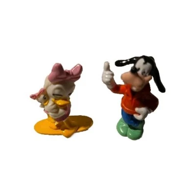 Disney Characters Figures Daisy Duck Goofy The Hound Dog Lot Of 2 Vintage Retro  - Image 1 of 4