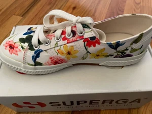 SUPERGA FLORAL SNEAKERS SHOES NEW IN BOX WOMENS 6.5 STYLE 2750 FANRASOW - Picture 1 of 5