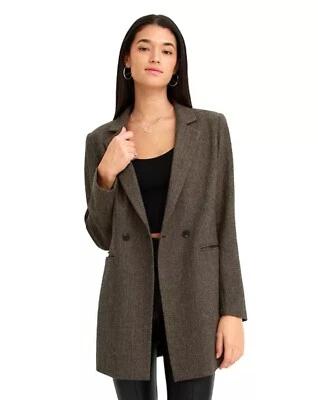 Abrigo de lana Belle & Bloom para mujer Kensington de gran tamaño marrón talla S nuevo Foto 1 de 4