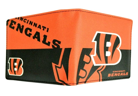 Cincinnati Bengals NFL Men's Printed Logo Bi-Fold Wallet Cover
