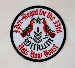 Vintage Pennsylvania Dutch, Wilkum, Embroidered Patch, Amish Art - Picture 1 of 2