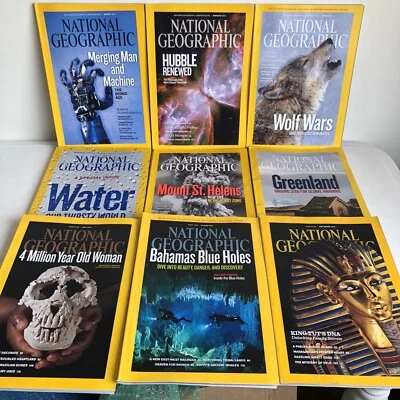 2010 National Geographic Magazines x 9 Set Jan Feb Mar Apr May Jun Jul Aug Sep - Image 1 of 4