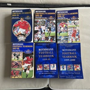 Set of Rothmans Football Yearbooks Books 1994 - 2000 6 Books - Picture 1 of 9