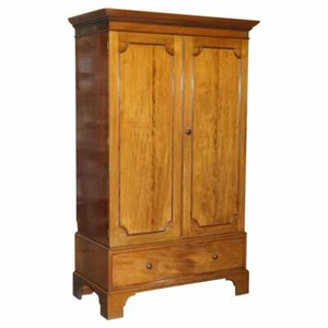 ORIGINAL ANTIQUE FULLY STAMPED HOWARD & SON'S BERNERS STREET MAHOGANY WARDROBE - Picture 1 of 12