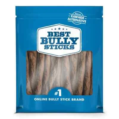 Best Bully Sticks 6 polegadas garganta vara fina guloseimas para cachorros (pacote com 25) médio - Imagem 1 de 3