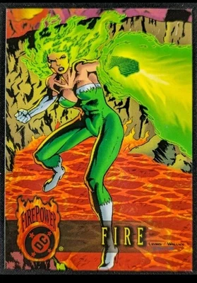 Fire (1996, Skybox) Outburst Firepower Embossed DC Comics Trading #7 - Image 1 of 2