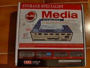 5,25" Media Dashboard Karte Mult-Reader USB 2.0 USB 3.0 20 Pin e-SATA Front Panel - Bild 1 von 14