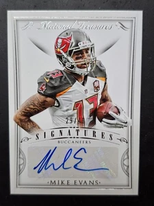 🔥 2015 PANINI NATIONAL TREASURES MIKE EVANS #SIG-ME SIGNATURES AUTO /49 🔥 - Picture 1 of 6