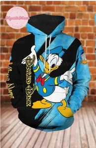 Donald Duck 3D HOODIE HALLOWEEN GIFT CHRISTMAS GIFT BEST PRICE OVER PRINT - Picture 1 of 3