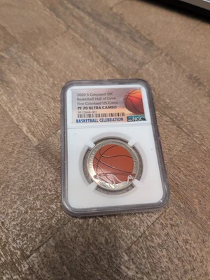 2020-S Basketball Hall of Fame Commemorative 50 Cent PF70UC CLAD - Image 1 of 2