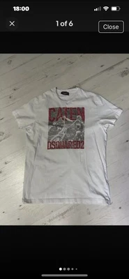 Dsquared2 White T Shirt Age 16yrs Graphic Print To Front - Image 1 of 4