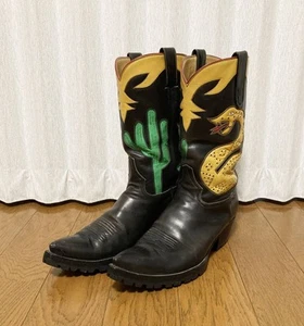 ROCKET BUSTER BOOTS Western Lang Stiefel Leder Schwarz - Bild 1 von 10