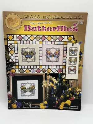 Cross Stitch Pattern Book Booklet BUTTERFLIES Sherrie Stepp-Aweau 2002 CSB-248 - Image 1 of 4