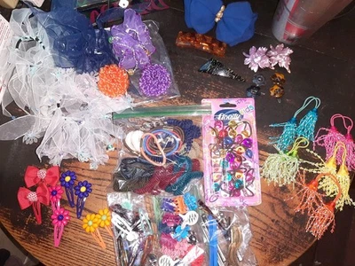 Lote de accesorios para el cabello para niños clips para lazos diademas soportes cola de caballo niñas niños pequeños Foto 1 de 4