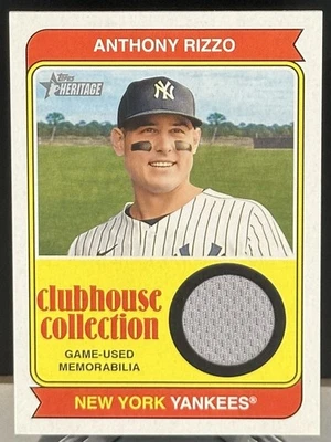 2023 Topps Heritage Anthony Rizzo Clubhouse Collection Relics #CCR-AR (MEM) - Image 1 of 2