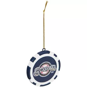 MILWAUKEE BREWERS POKER GAME CHIP TEAM LOGO ORNAMENT 2.5" Team Sports America - Picture 1 of 2