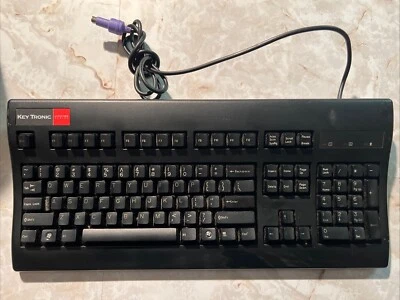 Vintage Key Tronic Lifetime Series Designer-P2 Wired Black Keyboard PS/2 - Image 1 of 2