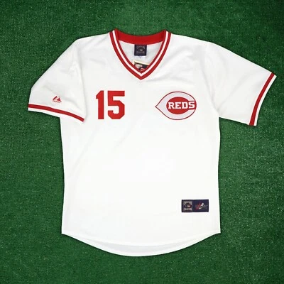 George Foster 1975 Cincinnati Reds Men's Home White Cooperstown Jersey - Image 1 of 4