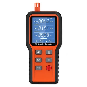Air Quality Monitor Indoor CO2 TVOC HCHO Humidity Temp Tester Air Quality Meter - Picture 1 of 6