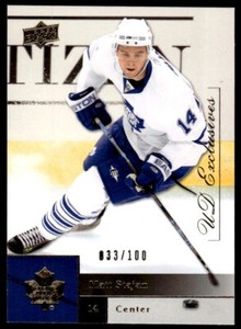 2009-10 Upper Deck UD Exclusives Matt Stajan 833/100 Toronto Maple Leafs #32
