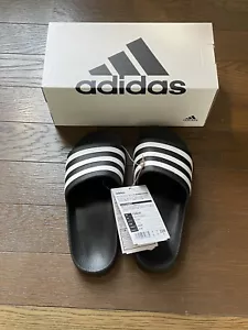 Adidas Men's Adilette Aqua Slide Sandals Black/White #F35543 Size 4 - Picture 1 of 5