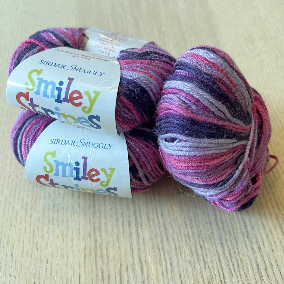 Sirdar Snuggly Bamboo Wool DK Yarn Purple Pink 148  50g 104 Yds Each LOT/2+ - Image 1 of 4