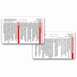Pautas de cuidado de quemaduras ABA y criterios de referencia insignia Horz identificación PockeCard enfermera EMT - Imagen 1 de 1