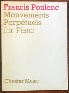 POULENC "MOUVEMENTS PERPETUELS FOR PIANO PB CHESTER SCORE VG+ - Picture 1 of 1