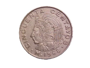 1968 Mexico 50 Centavos KM# 451 - Nice High Grade Circ Collector Coin! -c4240xux - Picture 1 of 2