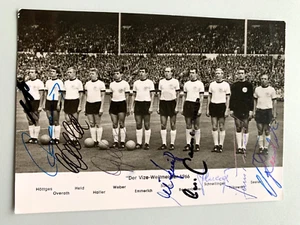 VIZE-WELTMEISTER 1966 (Finale) Wembley DFB signed Autogrammkarte 10x15 Rarität - Picture 1 of 2