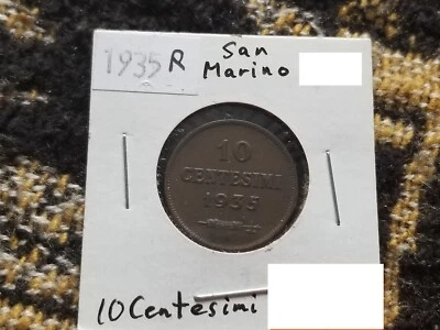 San Marino 10 Centesimi 1935 R Circulated Tariff Incl - Image 1 of 2