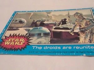Star Wars Series 1 (Blue) Topps 1977 Trading Card # 12 The Droids Are Reunited! - Picture 1 of 2