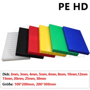 Zuschnitt PE HD Platten Polyethylen hoher Dichte Kunststoffplatte 2mm-30mm Dick - Bild 1 von 10