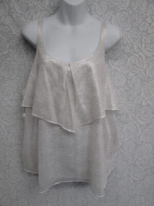 Sussan Size 16 Silver Glitter Sleeveless Tank Top new - Picture 1 of 6