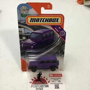 2019 MATCHBOX MBX HIGHWAY #49 PURPLE 2015 MERCEDES BENZ G 550 SUV 1/64 THAILAND - Picture 1 of 5