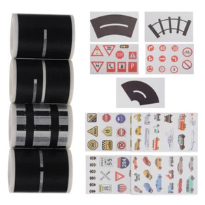 13 Pcs Track Band Zug Aufkleber Rolle Spielzeug Auto Straße - Afbeelding 1 van 12