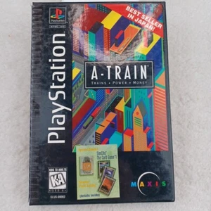 A-Train Long Box and Manual ONLY Playstation 1 NO GAME - Picture 1 of 11